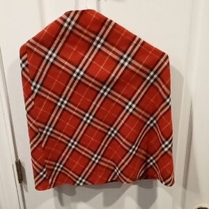 Red Burberry Plaid Scarf